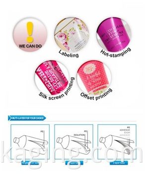 cosmetic plastic tube for hand cream packaging